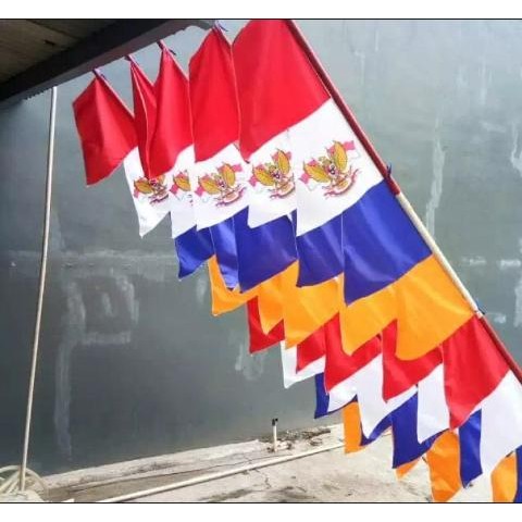 (Allthebest) PAKET USAHA UMBUL UMBUL LIMA KODI ISI 100 PCS GLOSIR BENDERA UMBUL UMBUL 17 AGUSTUS