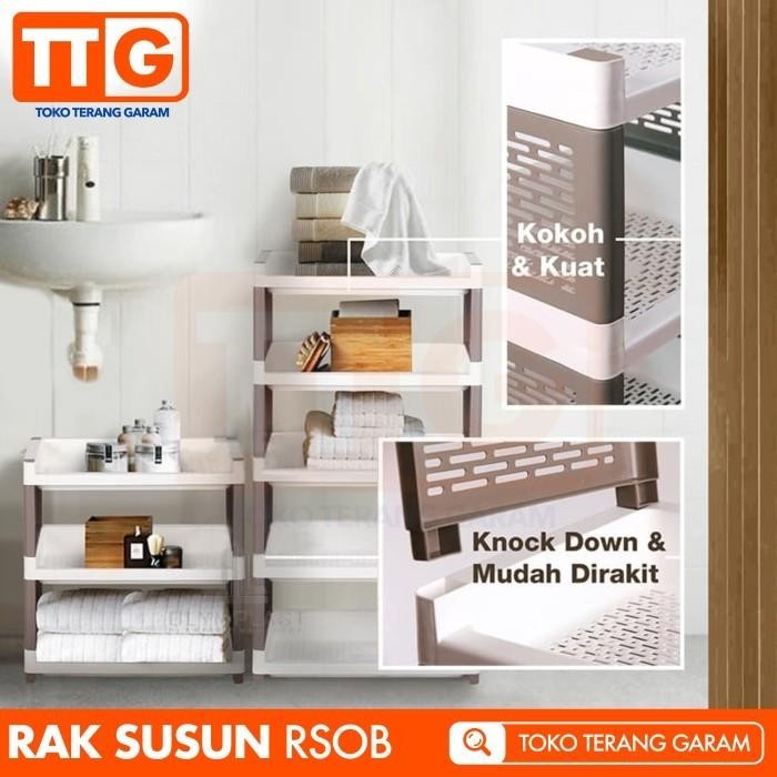 Olymplast Rak Plastik Sea Besar Dapur Toilet 3 Susun Rsob 3