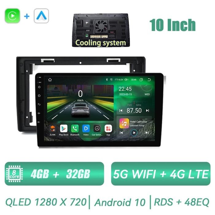 TV MOBIL MURAH MERIAH 4+32G HEAD UNIT ANDROID 9 INCH UNTUK SEMUA DOUBLE DIN MOBIL 7/9/10 INCH IPS