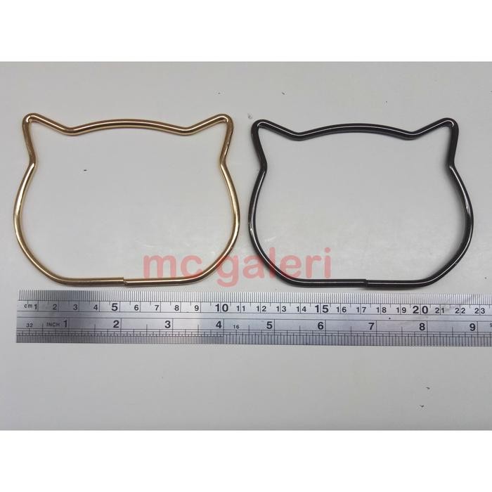 GAGANG TAS MODEL HELLO KITTY WARNA LIGHT GOLD AKSESORIS TAS WANITA