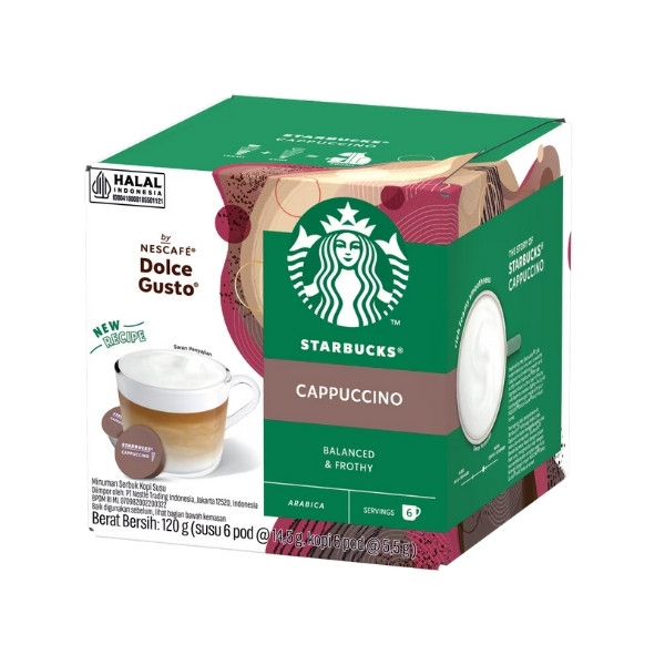 

STARBUCKS WHITE CAPPUCINNO CAP 12S