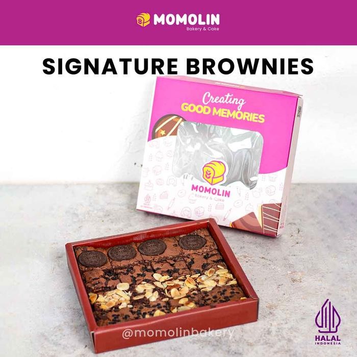 

OR6T Momolin Bakery Brownies Mix Topping Signature Brownies Panggang Coklat