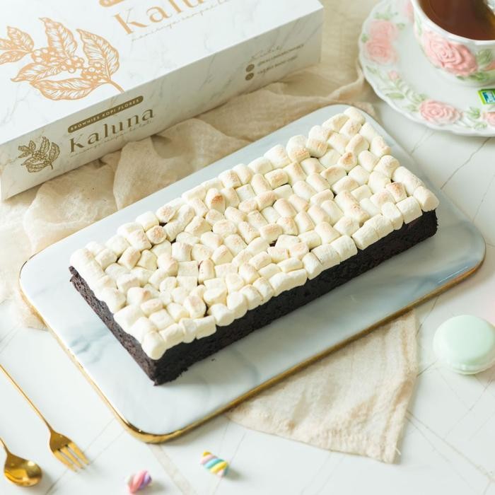 

OR6T Kaluna Cakes - Fudgy Brownies Marshmallow Ukr. 22X10 - Brownies Panggang Marshmallow