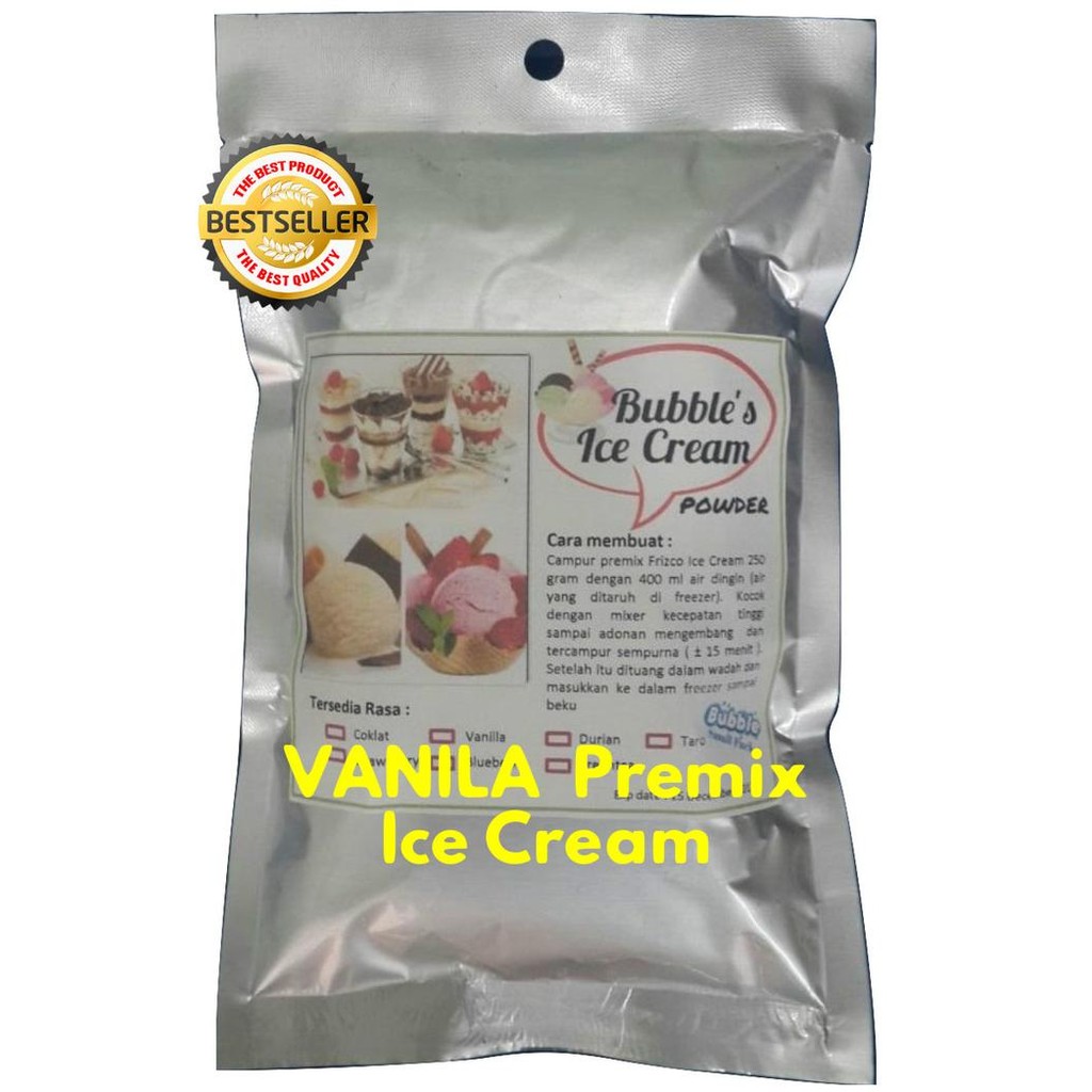 

OR6T Bubble'S Vanilla Ice Cream 250Gr Premix Instant Powder Bubuk Frizco