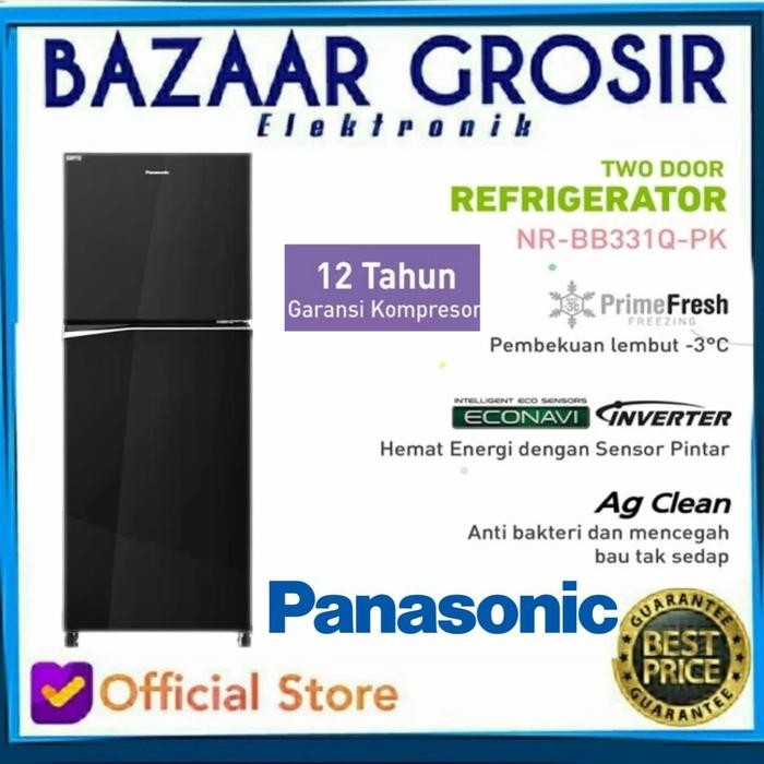 Kulkas Panasonic 2 Pintu Nr-Bb331Q-Pk Nr Bb331Q Inverter 324 L