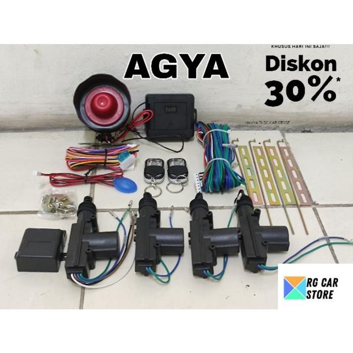PAKET ALARM MOBIL TOYOTA AGYA INCLUDE CENTRAL LOCK BERKUALITAS