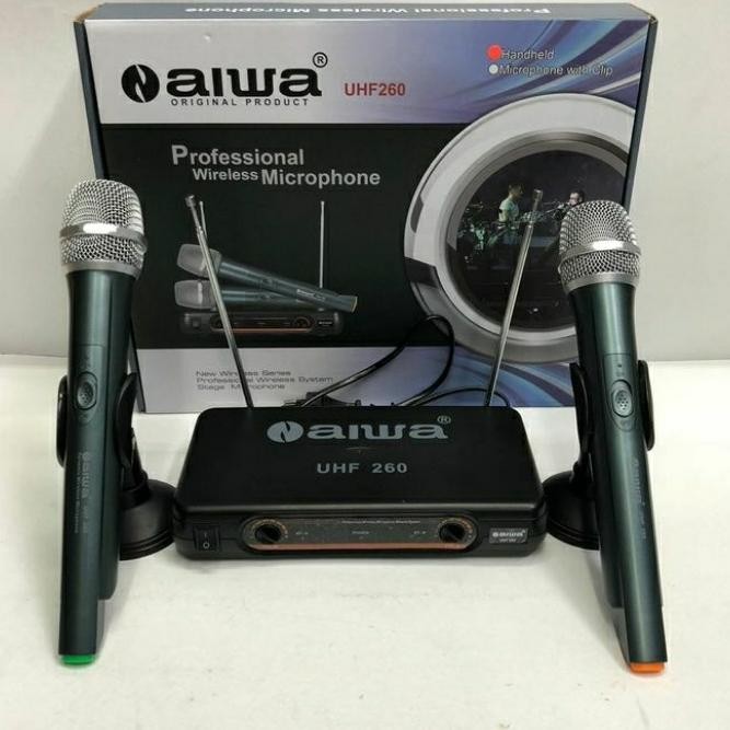Terbaik Mic Aiwa Uhf 260 Wireless Microphon Karaoke Termurah