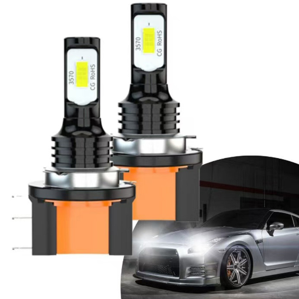 2Pcs H11B H8B H15 LED Bulb Headlight 3570 CSP Car Fog High Beam Day Driving Running Light 12V 6000K 