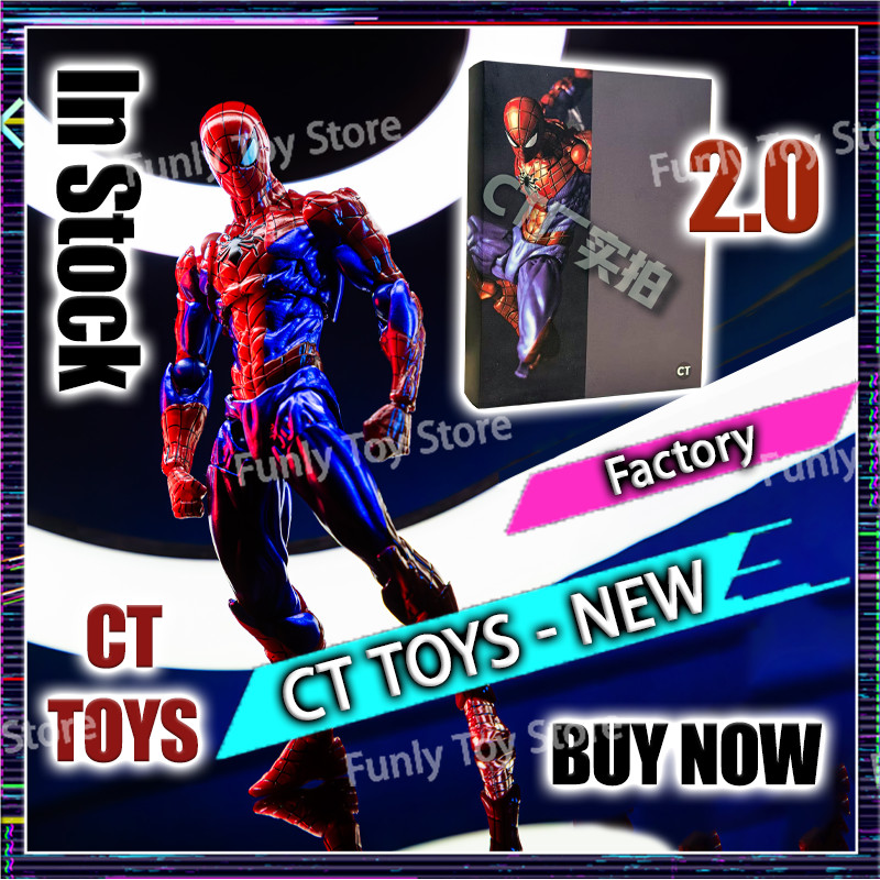 In Stock Ct Toys Spiderman Figure Amazing Yamaguchi Spider-Man 2.0 Agent Venom Mafex Anime Action