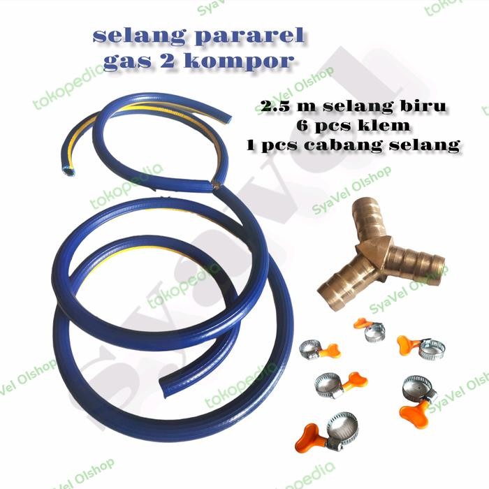 GOTG Pararel Selang Gas 2 Kompor/Selang Gas Pararel Cabang 2