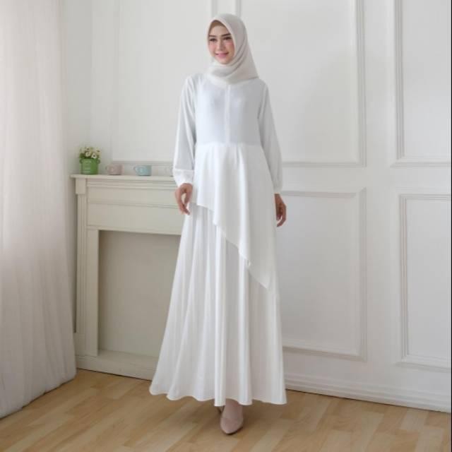 (Expert) Calianna Syar'i Baju Gamis Putih Gamis Polos Wanita Gamis Wanita2022