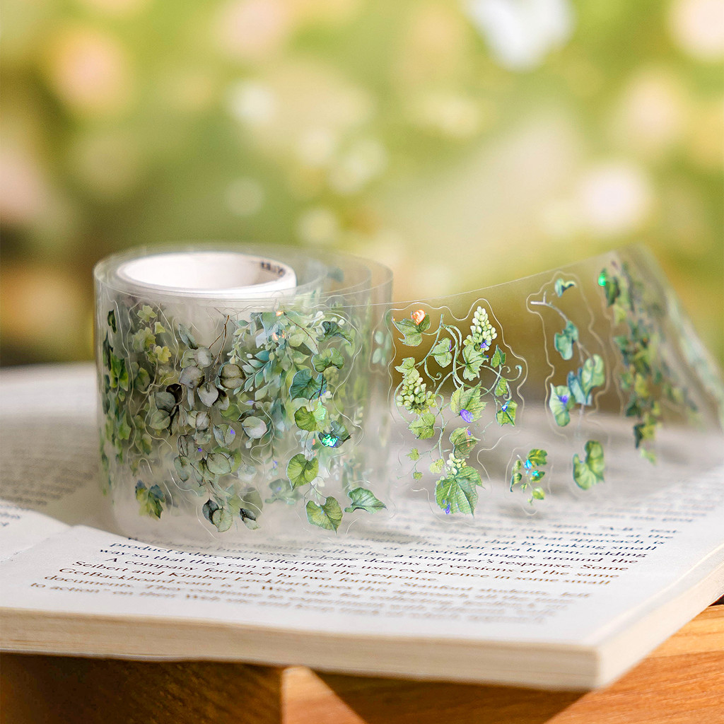 

6Style 1Roll/bag Hill Country Flowering Branch Series PET Die-cut Tape Creative DIY