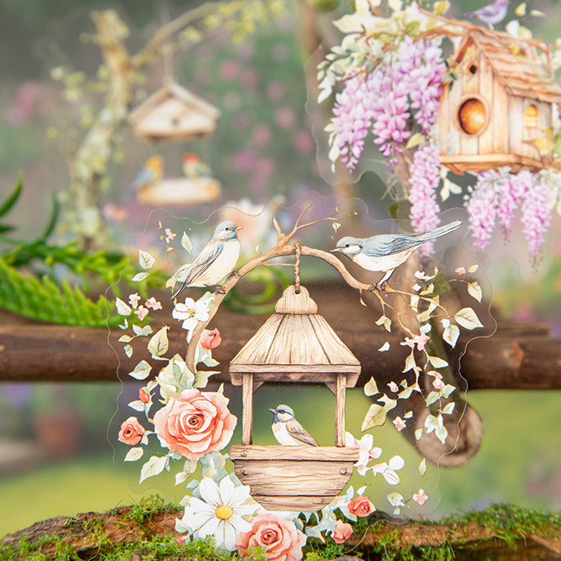 

30pcs Bird's Tongue Series Scenic PET Stickers Handbook Material Collage DIY Calendar