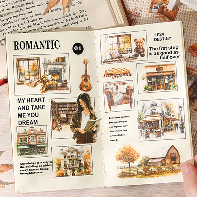 

100Pcs/box Flowering Seasons Series Boxed Stickers Children's Handbook Stickers Cute Style