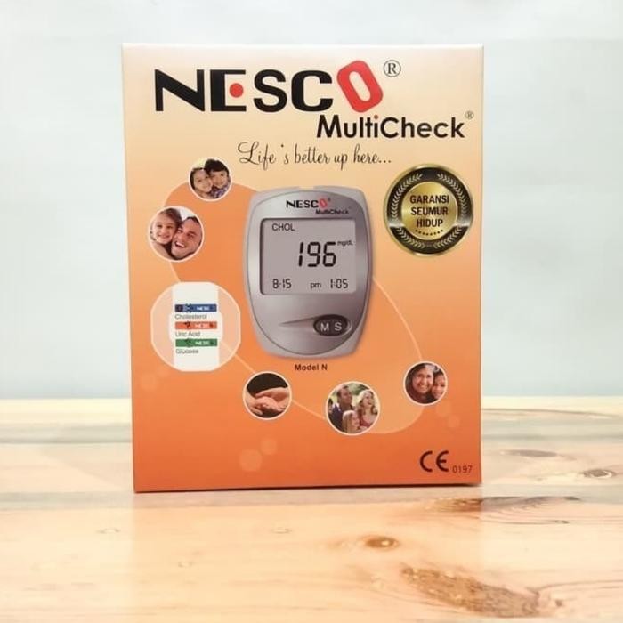 Alat Nesco Multicheck 3in1 GCU alat Test gula darah 3 in 1