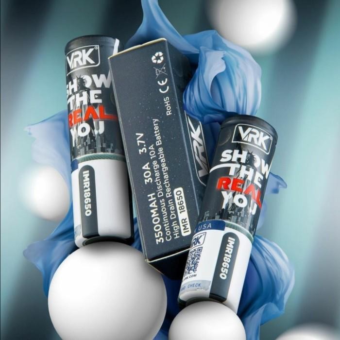 RYLU Vrk Battery 18650 3500Mah 30A 3.7V Original 100%, Baterai Vrk 3500 Mah
