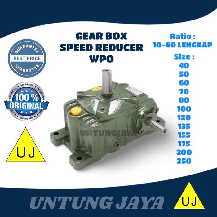 GEAR BOX SPEED REDUCER WPO 70 RATIO 10 - 60 // GEARBOX WPO 70 // GIRBOK WPO 70 // JUAL GEARBOX WPA
