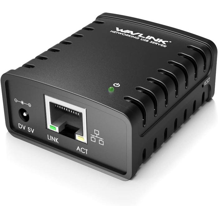 USB 2.0 Network Print Server WAVLINK LAN Print Share Server for USB Printers LPR Print Protocol