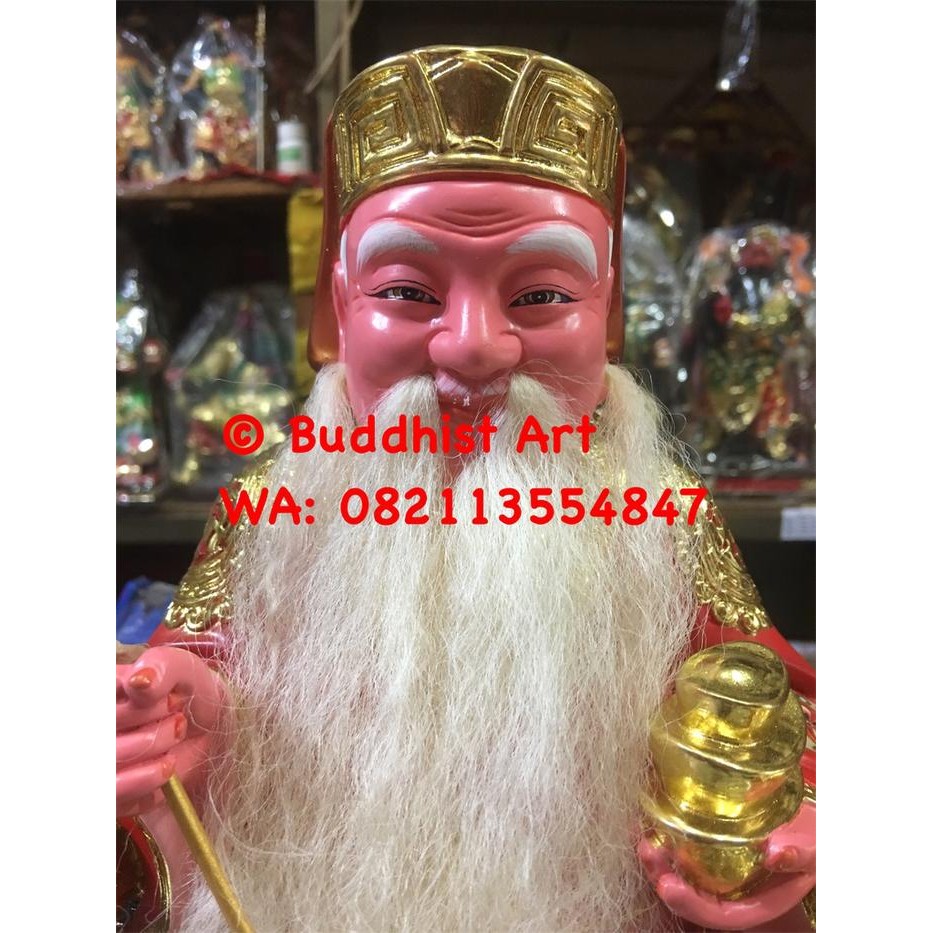 Patung Dewa Hok Tek Ceng Sin 12 In Kayu
