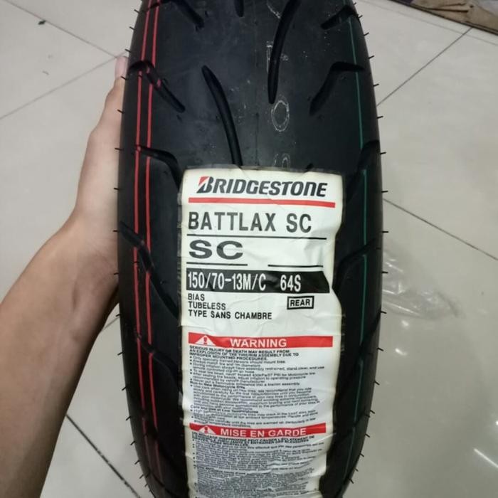 BAN LUAR BRIDGESTONE BATTLAX SC UKURAN 150/70-13 NMAX
