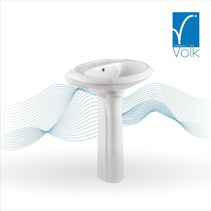 Toto - Volk Wastafel Cuci Tangan Wastafel Kamar Mandi Wastafel Kaki Wastafel Standing V05