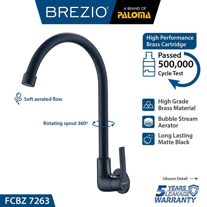 Toto - Brezio Fcbz 7263 Keran Sink Angsa Cuci Piring Dapur Tembok Kran Air