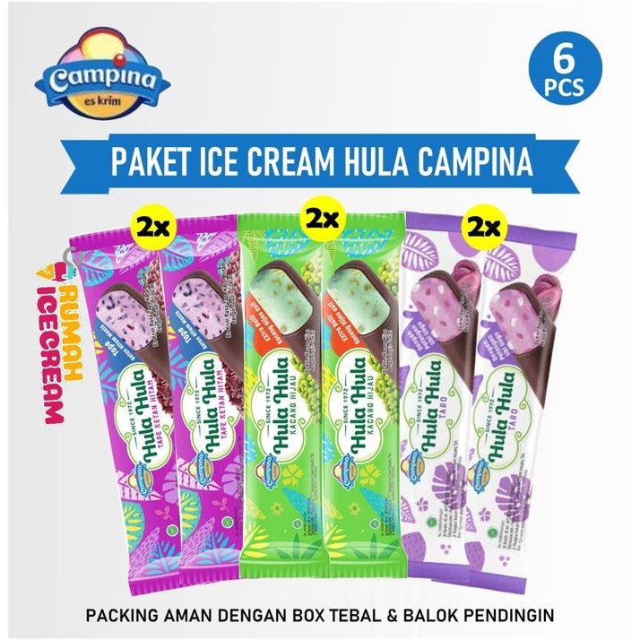 

4ZMI Paket Ice Cream Hula Campina 6Pcs