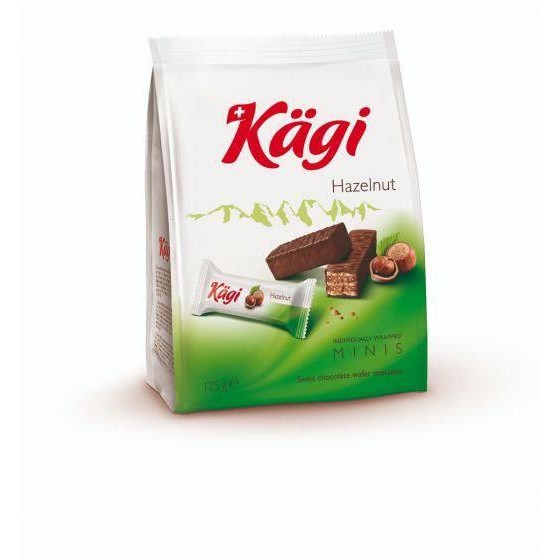 

4ZMI Kagi Hazelnut Minis Swiss Chocolate Wafer