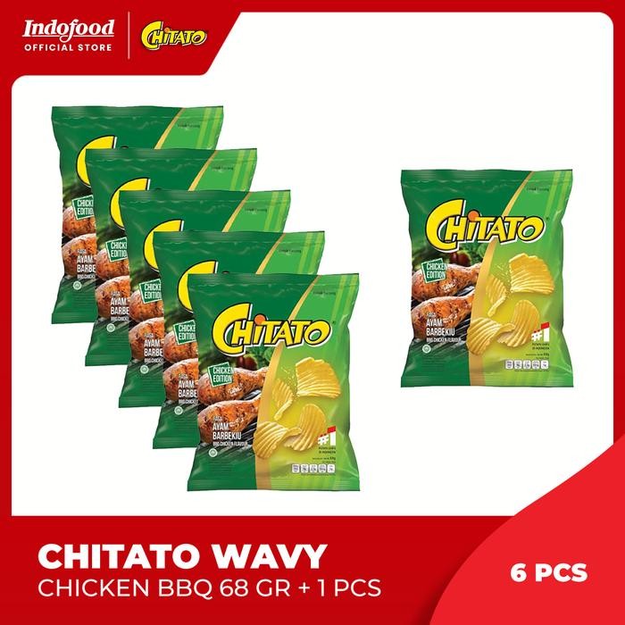 

4ZMI 6 Pcs - Chitato Wavy Chicken Bbq 68 Gr