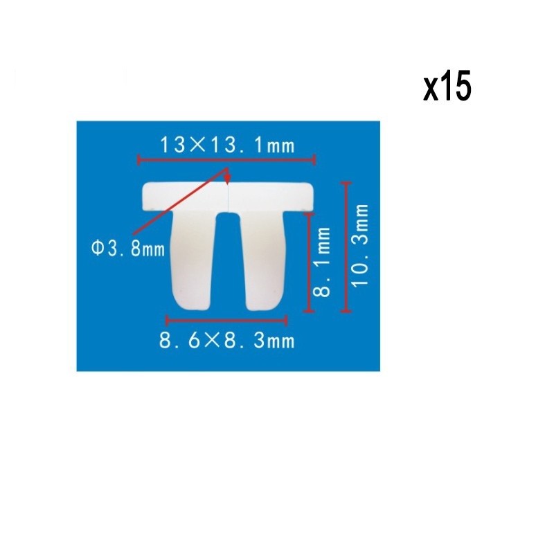 15pcs Screw Nylon Grommet Nut Clip Snap Fastener MAZDA 9991-00-601