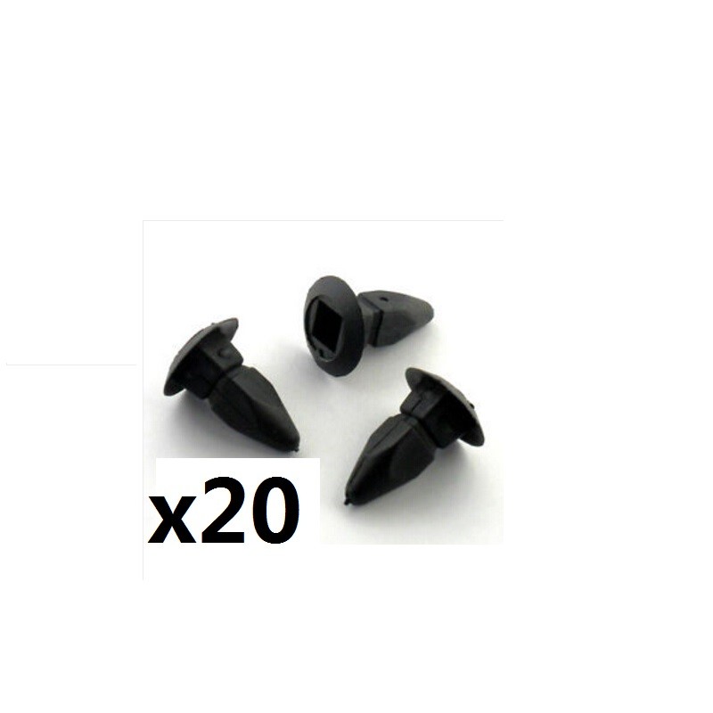 20x For Audi Plastic Nut Grommet for Bumpers, Wings, Wheel Arches,