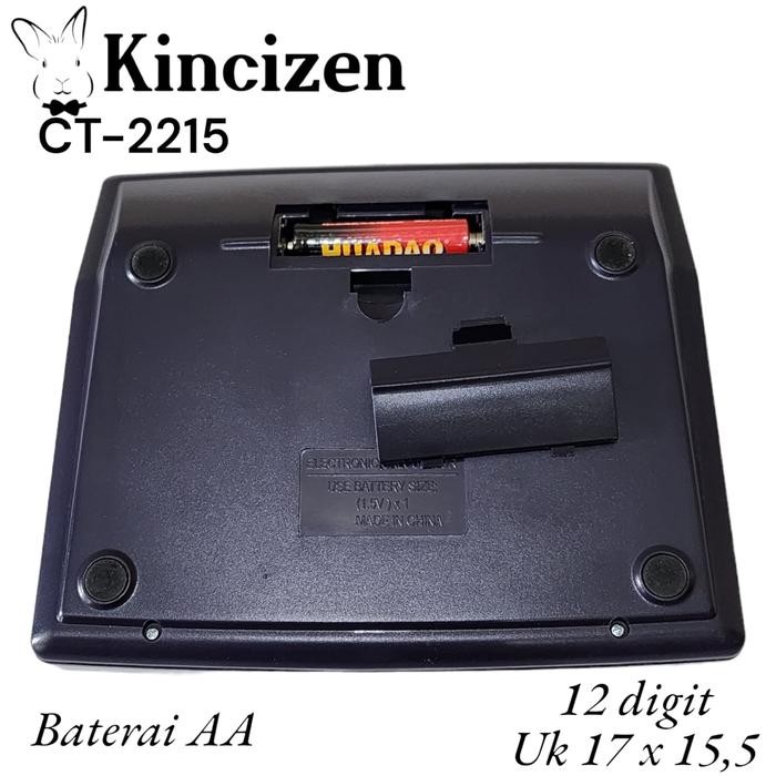 

Kincizen Kalkulator 12 Digit Ct-2215 Dual Power Tenaga Surya Solar Power