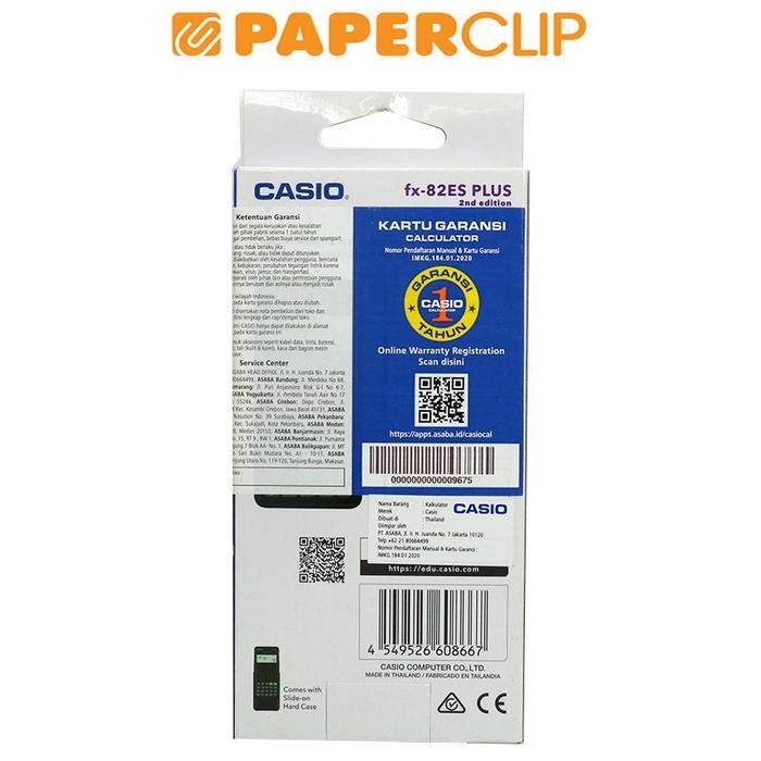 

CALCULATOR CASIO FX-82ES-2 PLUS