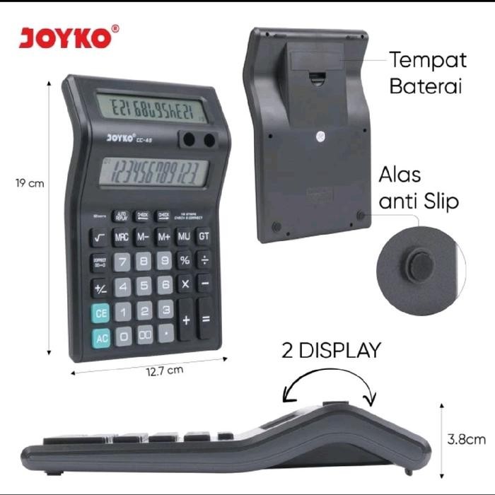 

Calculator Kalkulator Joyko Cc-49 12 Digits 2 Display