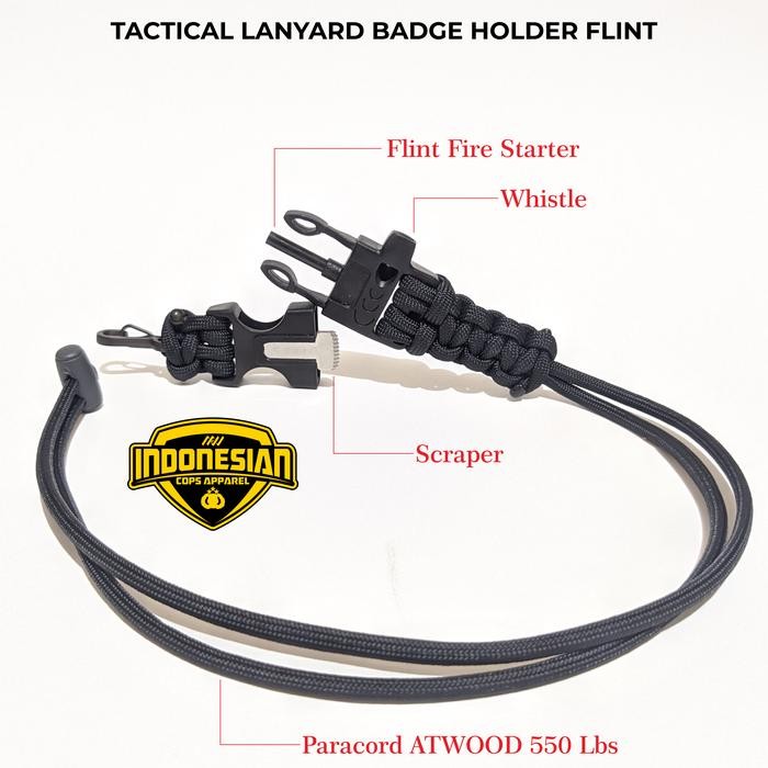 

TACTICAL LANYARD BADGE HOLDER (DILENGKAPI PEMATIK API) CASE