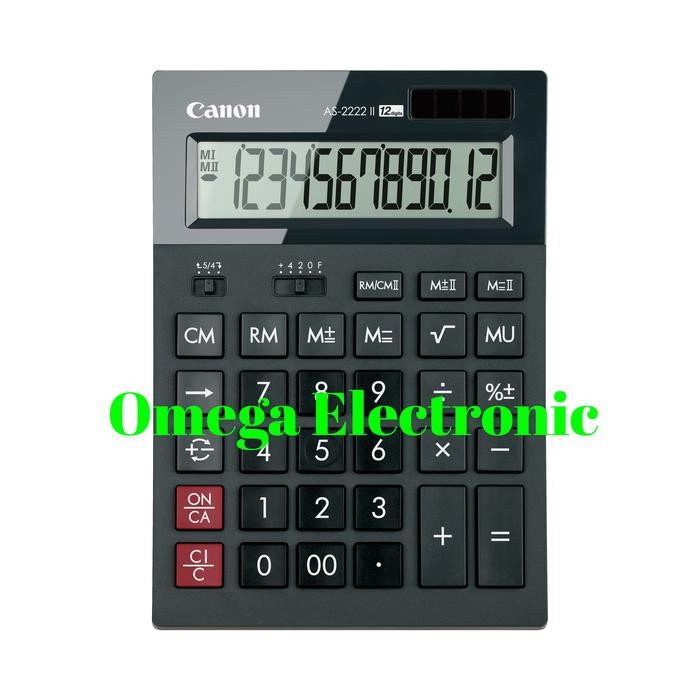 

CANON AS-2222 - CALCULATOR DESKTOP KALKULATOR KANTOR 12 DIGITS AS 2222