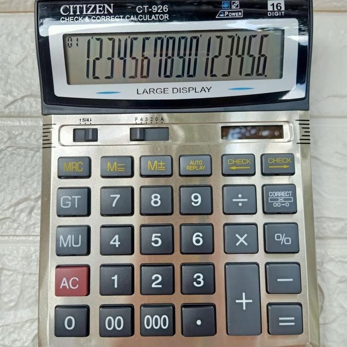 

KALKULATOR CITIZEN CT 926 16 DIGIT / CALCULATOR CITIZEN CT 926 16 DIGIT