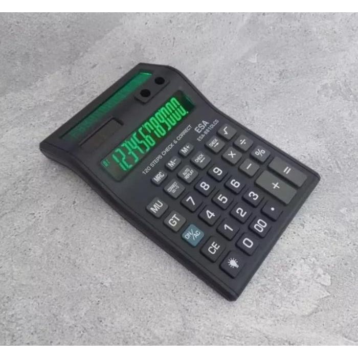 

KALKULATOR DIGITAL ESA 8810 LED 2 LAYAR 12 DIGIT CHECK CALCULATOR LED HIJAU