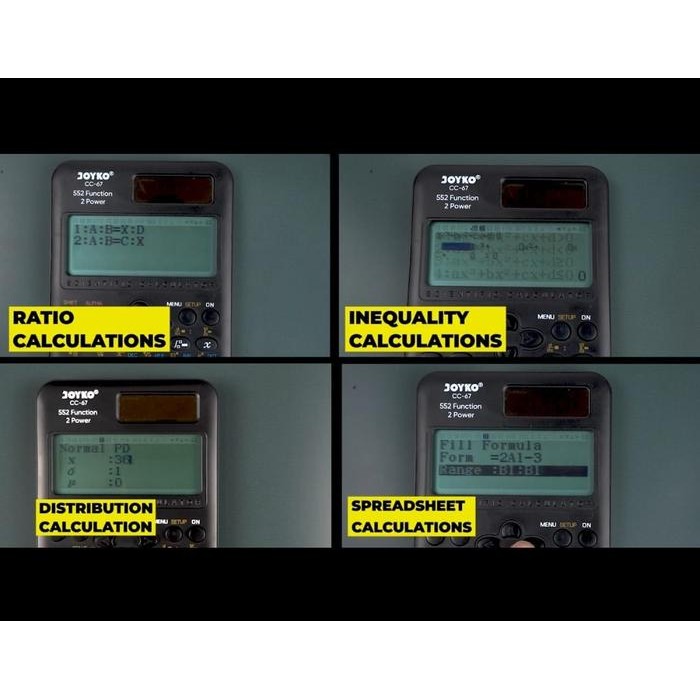 

Joyko Cc 67 Scientific Calculator 552 Fungsi / Kalkulator Ilmiah Ori Fungsi Fx-991Ex