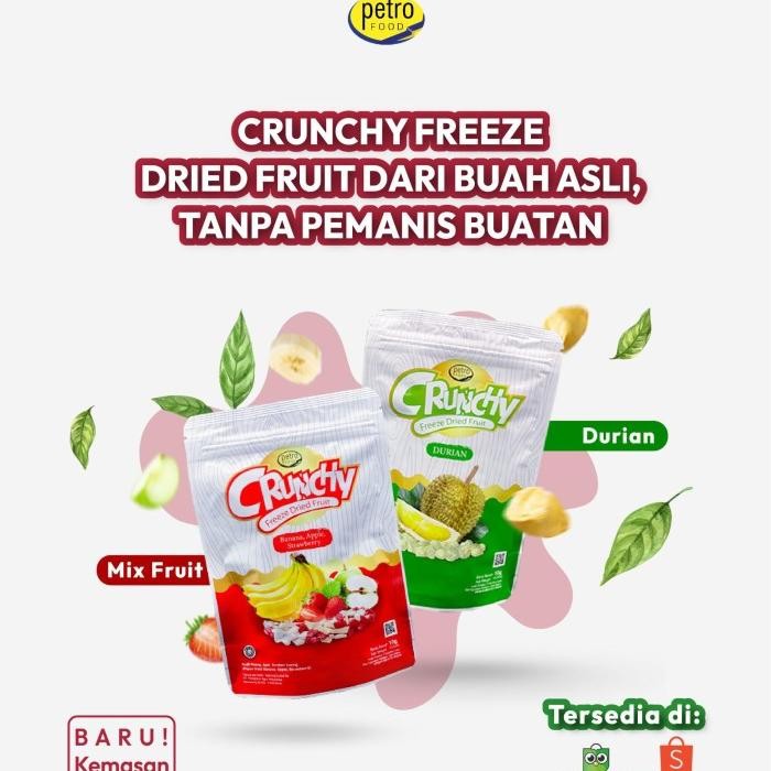 

3YC3 Petro Food Freeze Dried Fruit Crunchy Durian 10Gr Keripik Buah Kering