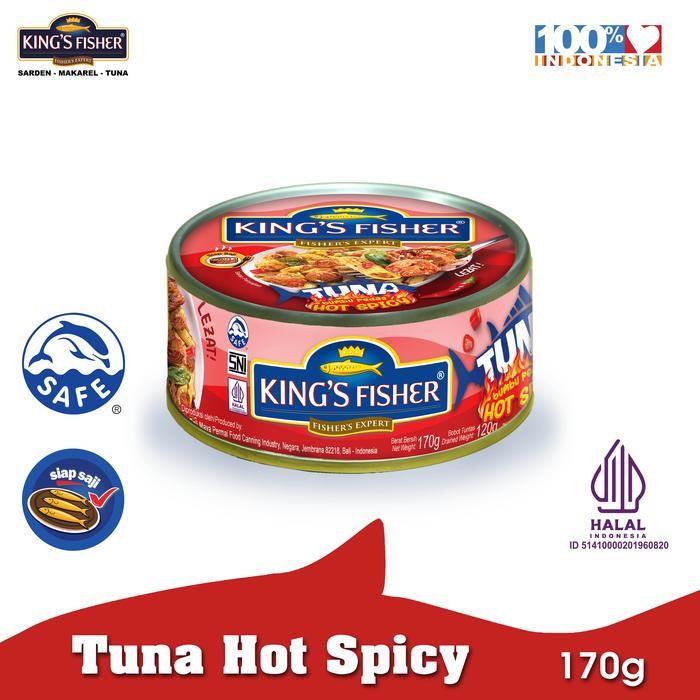 

3YC3 King'S Fisher Tuna Canned Hot Spicy Daging Tuna Makanan Kaleng 170 G