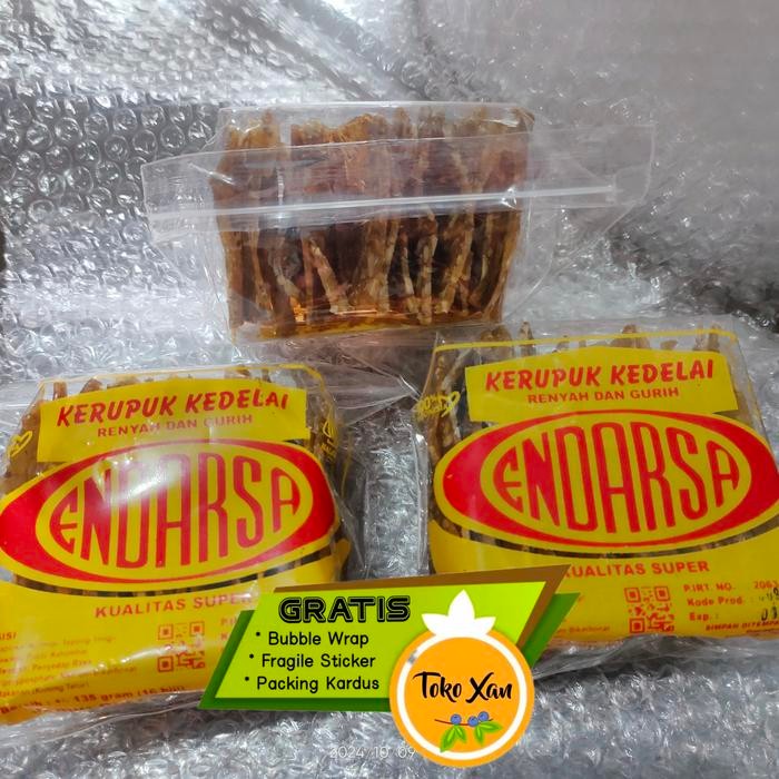 

3YC3 Krupuk Tempe Kedelai Endarsa Isi 16Pc Mentah Kerupuk Rambak Dele Sala3