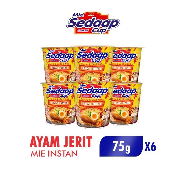 

H48Y Sedaap Mie Instan Cup Ayam Jerit 75G X6