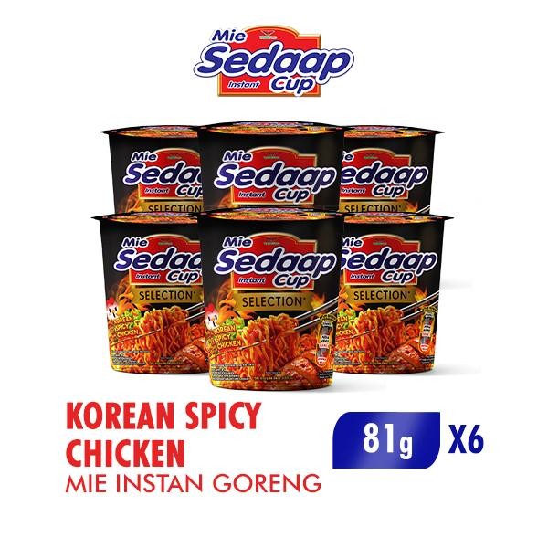 

H48Y Sedaap Mie Instan Cup Korean Spicy Chicken 81G X6