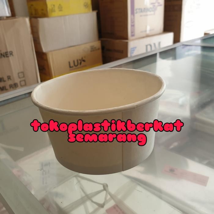 BAGUS BANGET!paper bowl 650ml dengan tutup / paper bowl 650 / bowl 650