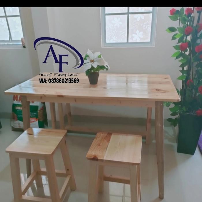 Meja Set Makan Kaki Bulat