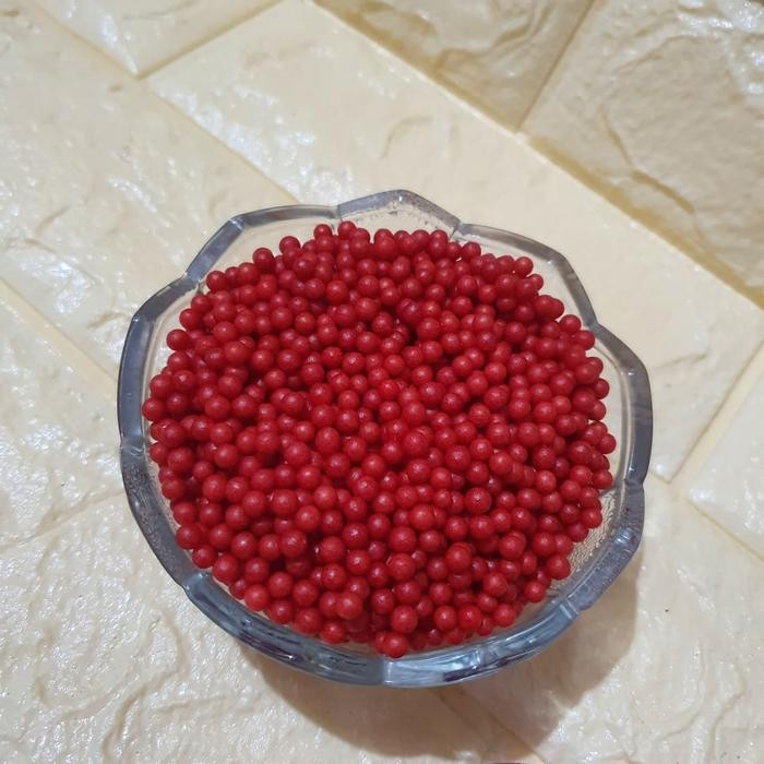 

sprinkle pearl red merah 4mm hiasan kue/cupcake