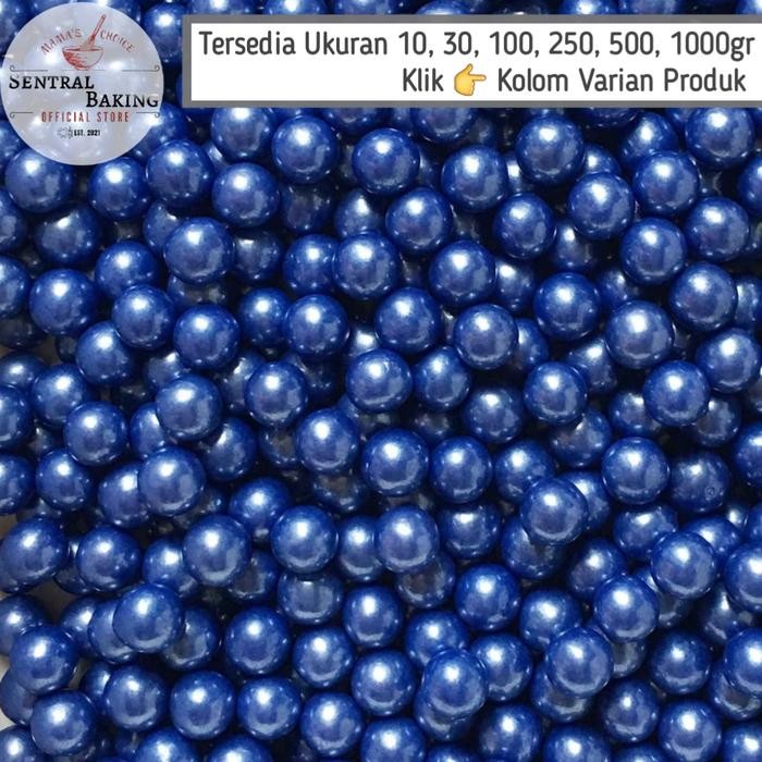 

SPR-173 Sprinkle Mutiara Metalik Biru Tua 6mm (M3-G3) Springkel Cake