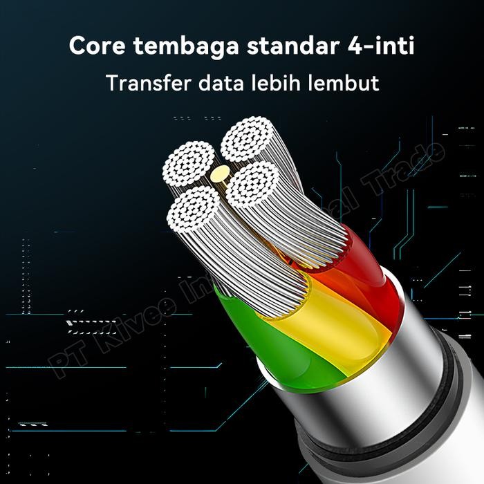 Kivee Kabel Data Android Micro USB Fast Charging 2.1A Cable 1M Panjang *