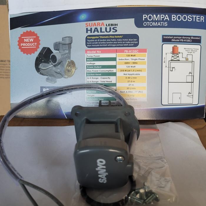 Otomatis Pompa Booster Sanyo PB-H135C